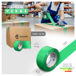Caja De Cinta 150m x 48mm 36pz Color Verde-CINVER