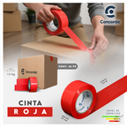 Caja De Cinta 150m x 48mm 36pz Color Roja-CINRO