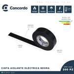 Cinta Aislante Electrica Negra