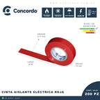 Cinta Aislante Electrica Roja
