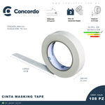 Caja De Cinta Masking tape 54mX25mm Color Blanco