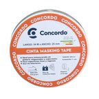 Caja De Cinta Masking tape 54mX25mm Color Blanco 1"pulgada