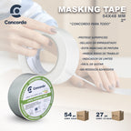 Caja De Cinta Masking tape 54mX48mm Color Blanco 2" pulgadas