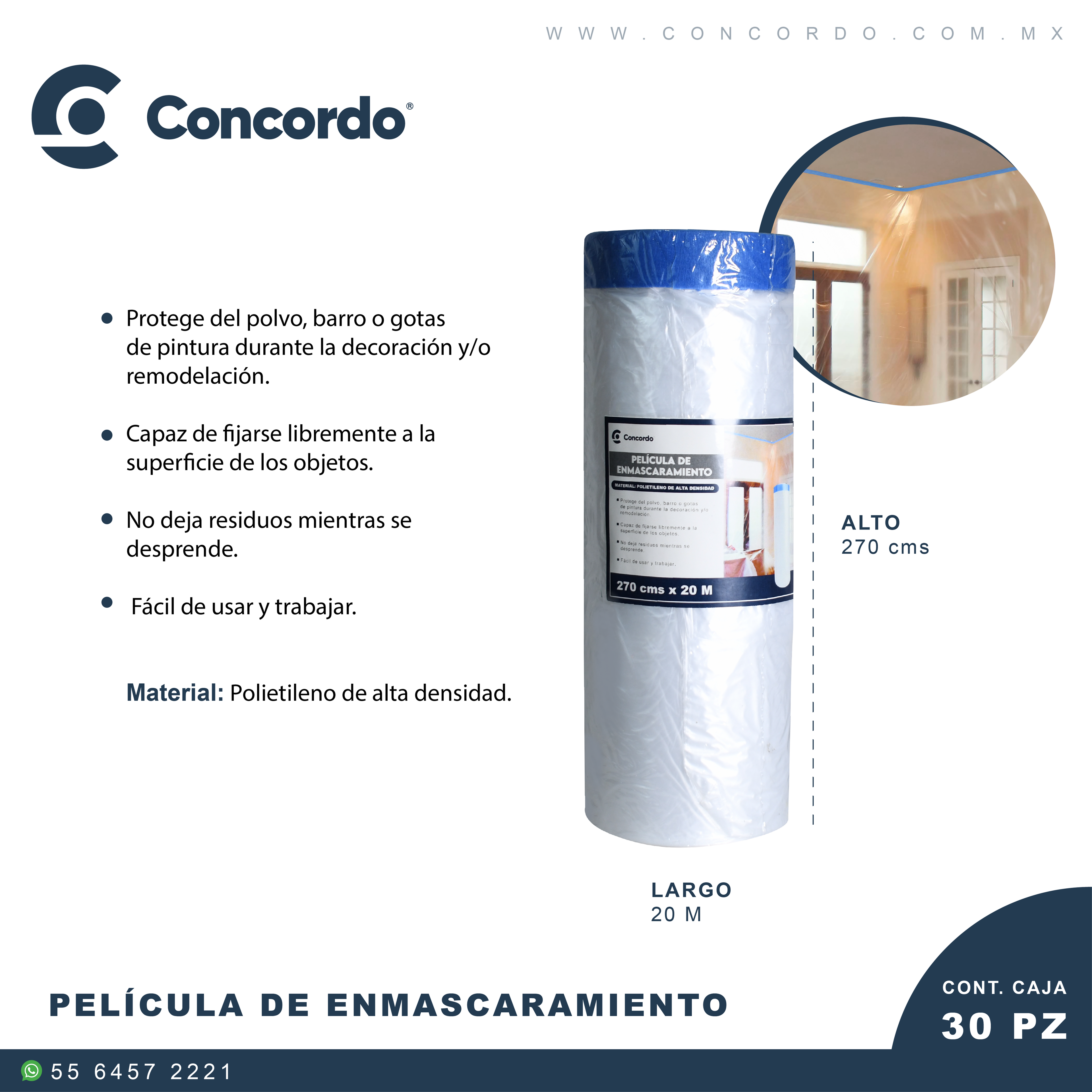 Pelicula De Enmascaramiento 270CM X 20M