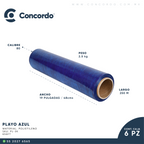 Playo 6 Rollos Azul Calibre 80-PL6