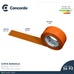 Caja De Cinta 150m x 48mm 36pz Color Naranja-CTO