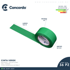 Caja De Cinta 150m x 48mm 36pz Color Verde-CINVER