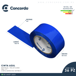 Caja De Cinta 150m x 48mm 36pz Color Azul-CIRD