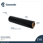 Playo 6 rollos Negro Calibre 80-PL6